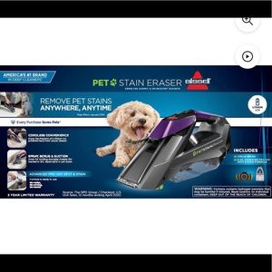 New In Box Bissell Pet Stain Eraser (Cordless Portable Spot Carpet Cleaner